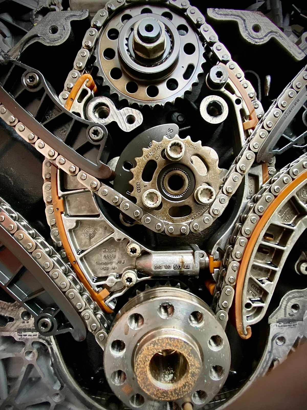 Timing belts & chains — illustrative service photograph